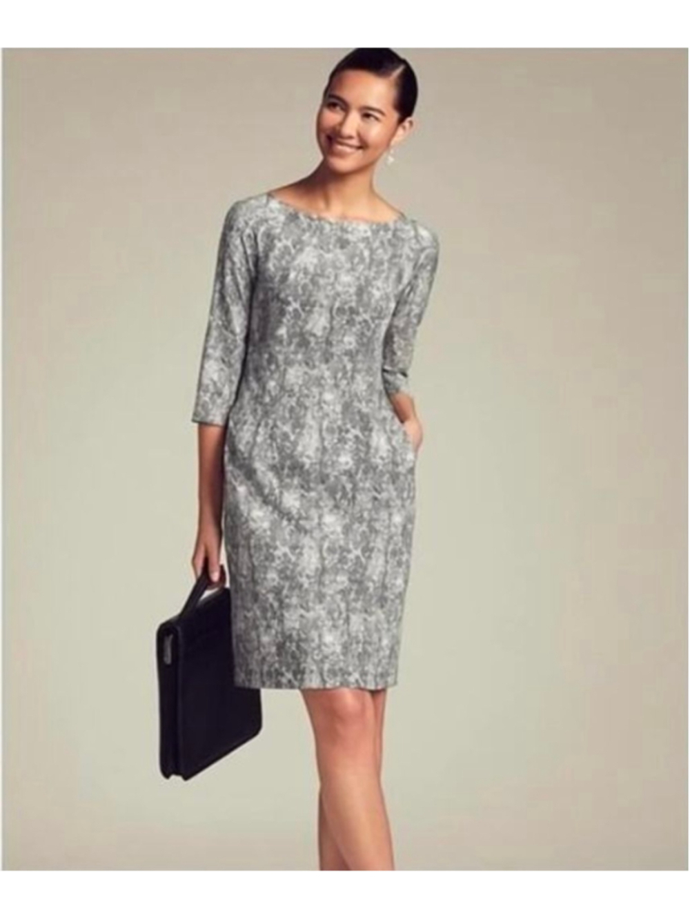 MM LaFleur Etsuko Sheath Dress Crackle Print Office Career 14